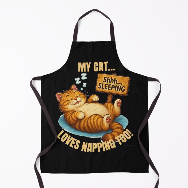 Item preview, MY CAT LOVES NAPPING TOO! relaxed funny cat-lovers design of sleeping cat for cat moms, cat dads and kids! designed and sold by AlphaBetulia.