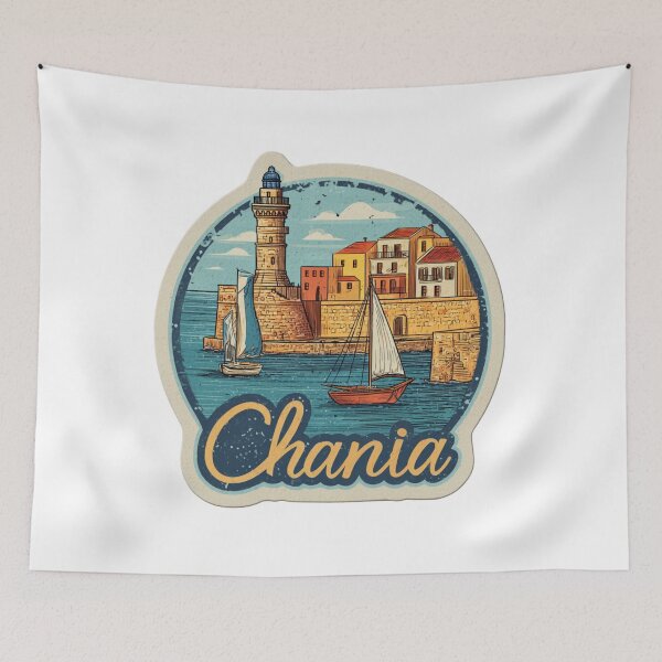 Item preview, Vintage Chania Crete Travel designed and sold by Blurbean.