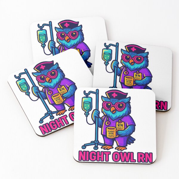 Item preview, Night Owl RN Nurse designed and sold by MostlyOkayThings.