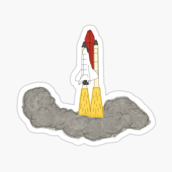 Item preview, Space Shuttle Launch Line Art designed and sold by Big Heart Co..
