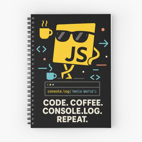 Artikelvorschau, Code Coffee Console.log Repeat JavaScript Dev entworfen und verkauft von meshhead.