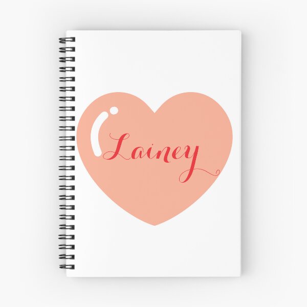 Artikelvorschau, Name Lainey mit orangefarbenem Herz entworfen und verkauft von Artbymonika.