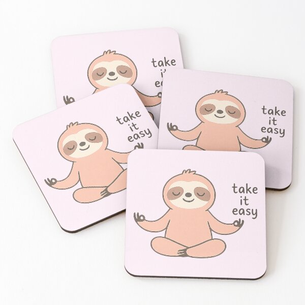 Item preview, Take It Easy – Pastel Yoga Sloth in Meditation Pose designed and sold by R3z0r.