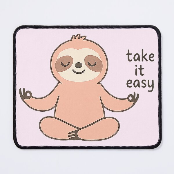 Item preview, Take It Easy – Pastel Yoga Sloth in Meditation Pose designed and sold by R3z0r.