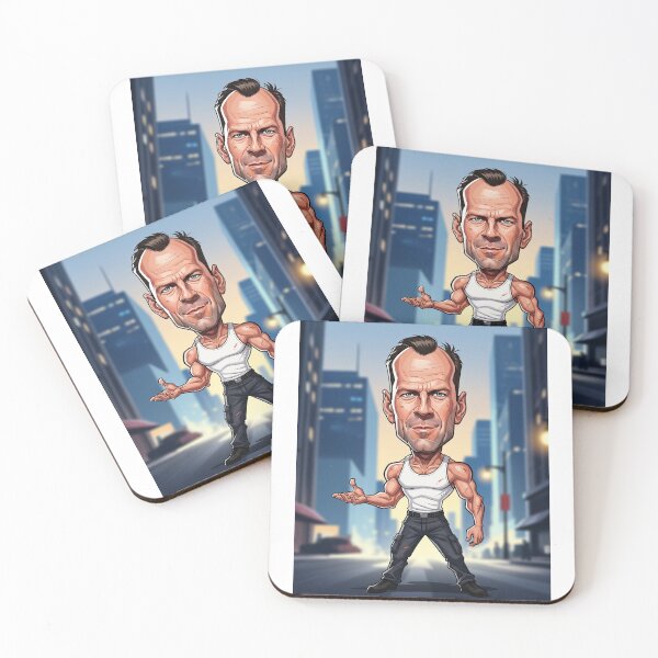 Item preview, Funny caricature of action actor Bruce Willis designed and sold by vectorlove.