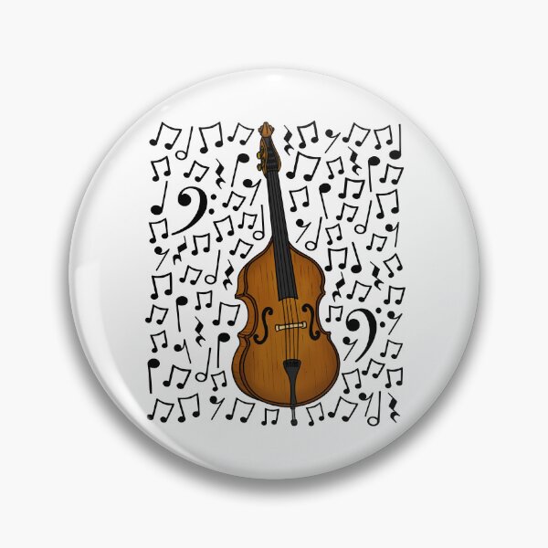 Item preview, Double Bass Musical Notes Music Teacher Bassist String Musician designed and sold by doodlerob.