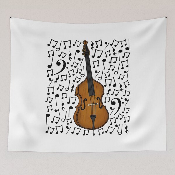 Item preview, Double Bass Musical Notes Music Teacher Bassist String Musician designed and sold by doodlerob.