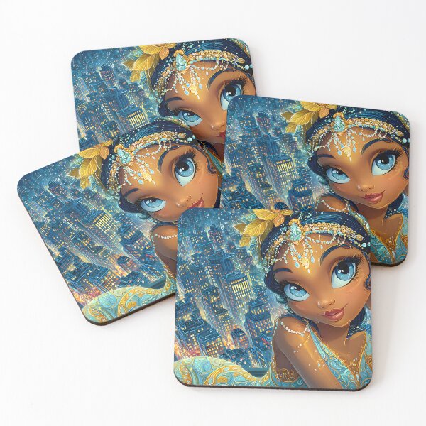 Item preview, Elegant Animated Character in Night Cityscape designed and sold by Artessie.
