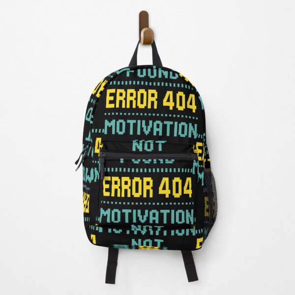 Item preview, Error 404: Motivation Not Found – Retro Pixel Art Funny Tech Design designed and sold by R3z0r.