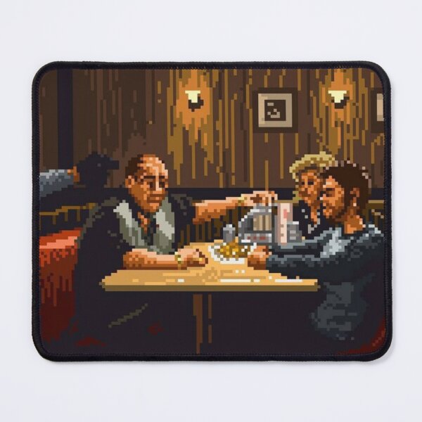 Item preview, Pixel Dinner Scene – Retro Restaurant Conversation in Pixel Art designed and sold by darkskinbender.
