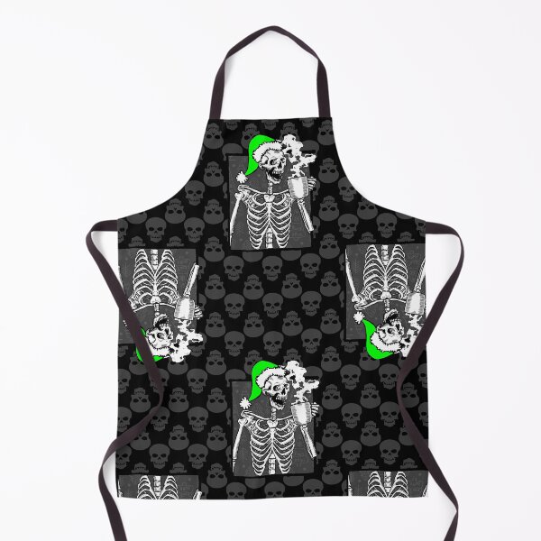 Item preview, goth black christmas skull coffee skeleton acid green designed and sold by Gossip Rag.