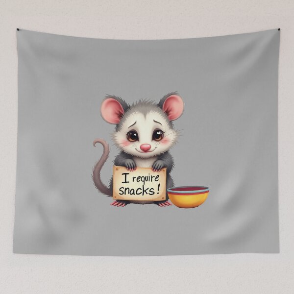 Item preview, I Require Snacks Opossum designed and sold by ChearshiPrints.