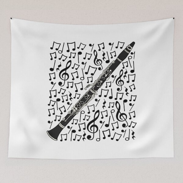 Item preview, Clarinet Musical Notes Music Teacher Clarinetist Woodwind Musician designed and sold by doodlerob.