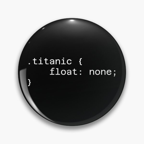 Item preview, Titanic: Float None (White Text) designed and sold by TeePlusPlus.