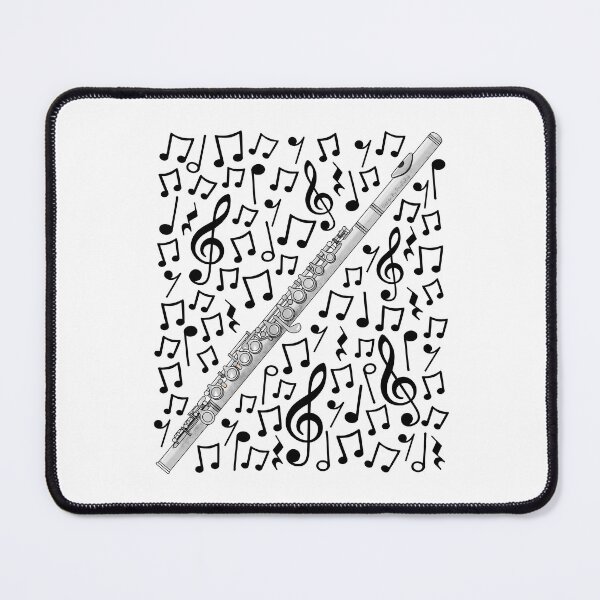 Item preview, Flute Musical Notes Music Teacher Flutist Woodwind Musician designed and sold by doodlerob.