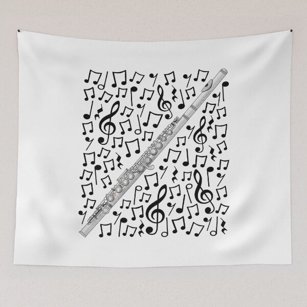 Item preview, Flute Musical Notes Music Teacher Flutist Woodwind Musician designed and sold by doodlerob.