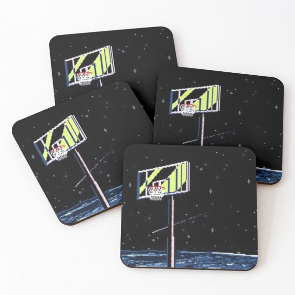 Item preview, Pixel Basketball Court at Night – Retro 8-Bit Sports Scene designed and sold by darkskinbender.
