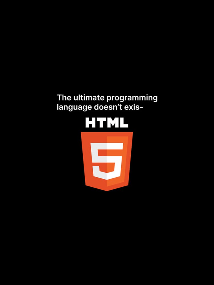 Thumbnail 4 of 4, iPhone Case, HTML, The Ultimate Programming Language (White Text) designed and sold by TeePlusPlus.