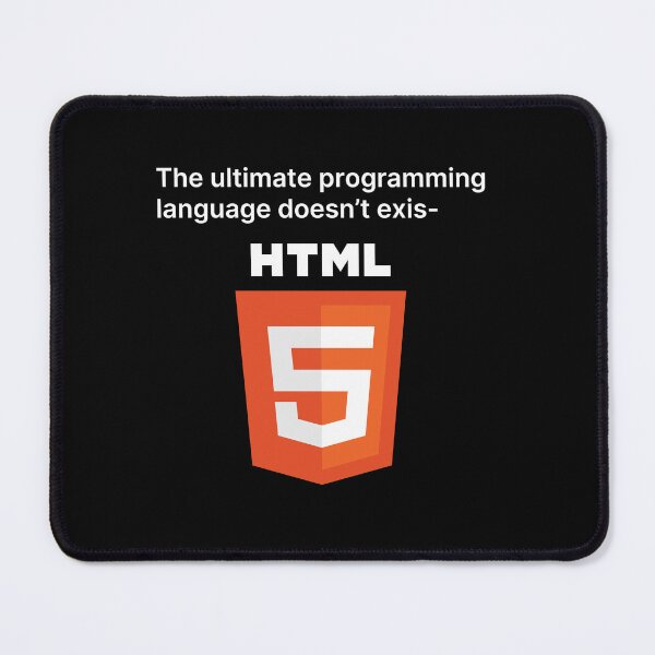 Item preview, HTML, The Ultimate Programming Language (White Text) designed and sold by TeePlusPlus.