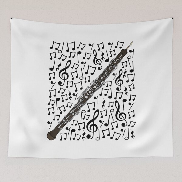 Item preview, Oboe Musical Notes Music Teacher Oboist Woodwind Musician designed and sold by doodlerob.