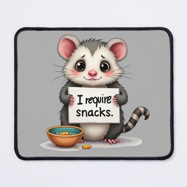 Item preview, I Require Snacks Opossum designed and sold by ChearshiPrints.