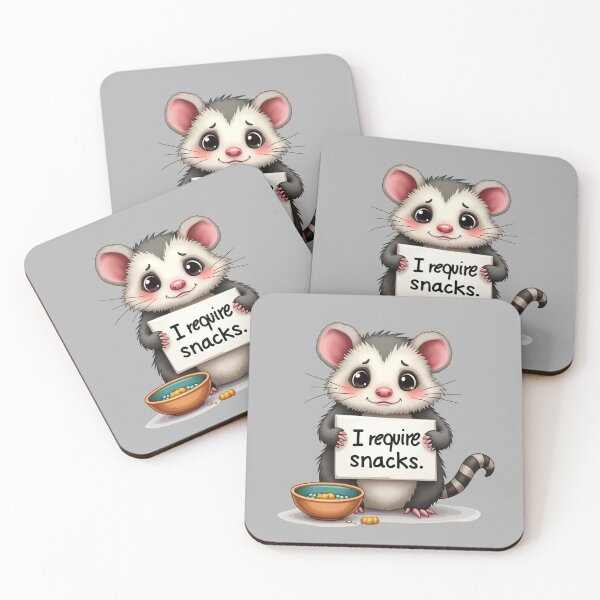 Item preview, I Require Snacks Opossum designed and sold by ChearshiPrints.
