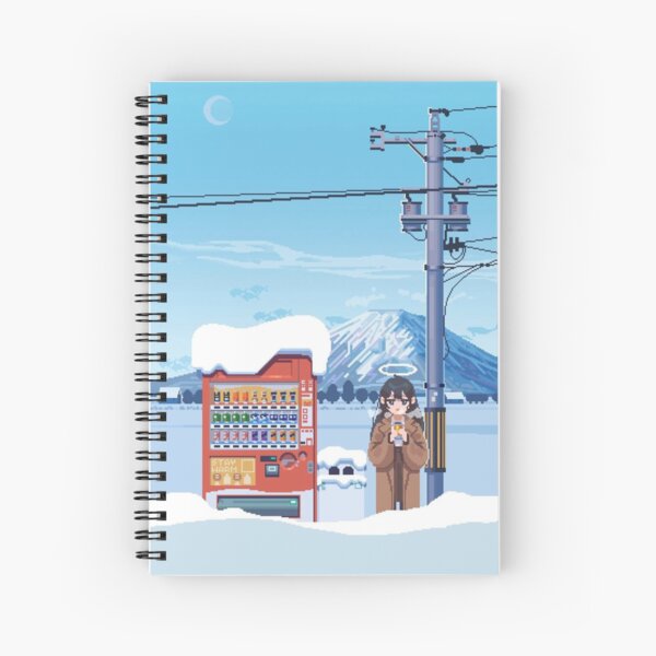 Item preview, Winter Vending Machine – Japanese Pixel Art Snow Scene designed and sold by darkskinbender.