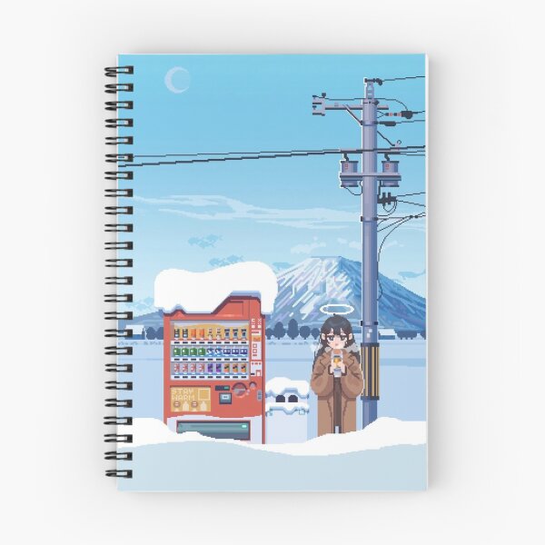 Item preview, Winter Vending Machine – Japanese Pixel Art Snow Scene designed and sold by darkskinbender.