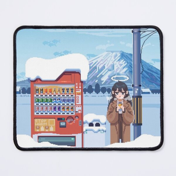 Item preview, Winter Vending Machine – Japanese Pixel Art Snow Scene designed and sold by darkskinbender.