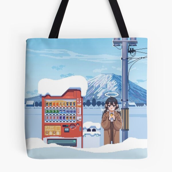 Item preview, Winter Vending Machine – Japanese Pixel Art Snow Scene designed and sold by darkskinbender.