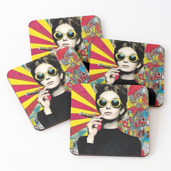 Item preview, Radiate Confidence and Smoke - Pop Art Woman with Yellow Sunglasses and Bold Comic Vibes designed and sold by OlfactoART Studio.