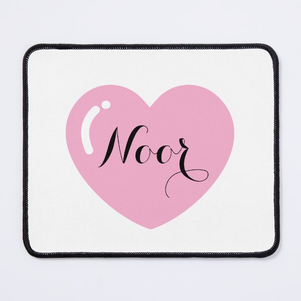 Item preview, Noor Name with pink Heart designed and sold by Monika Howarth.