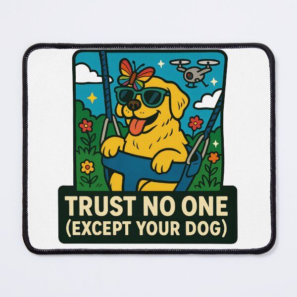 Item preview, Trust No One Except Your Dog designed and sold by MostlyOkayThings.