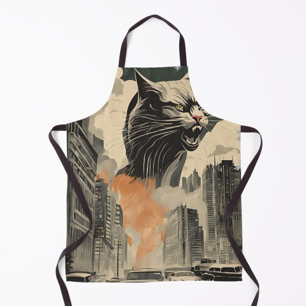 Item preview, Bad kitty hissing cat attacking city funny animal designed and sold by BigMRanch.