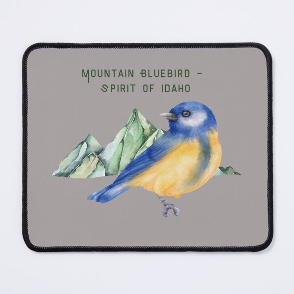 Item preview, Mountain Bluebird with Watercolor Peaks designed and sold by ToscaniArt.