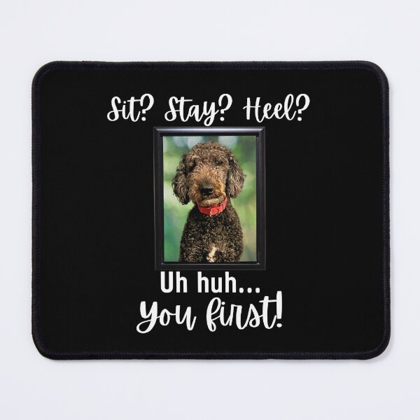 Item preview, Funny Black Goldendoodle Quote – “Sit? Stay? Heel? Uh huh. You First!” designed and sold by Fredster1966.