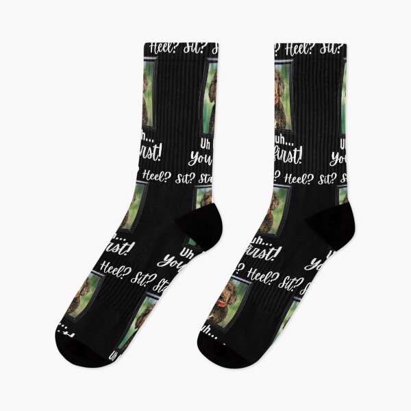 Item preview, Funny Black Goldendoodle Quote – “Sit? Stay? Heel? Uh huh. You First!” designed and sold by Fredster1966.