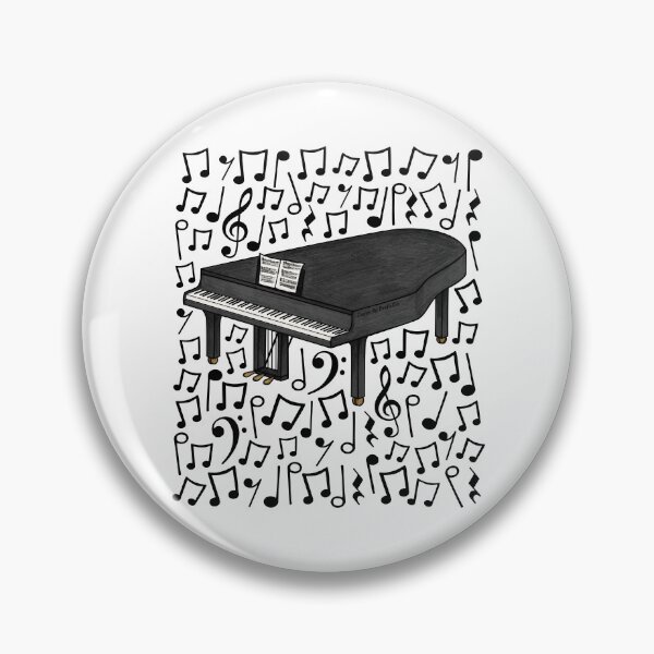 Artikelvorschau, Flügel Musiknoten Pianist Musiklehrer Musiker entworfen und verkauft von doodlerob.
