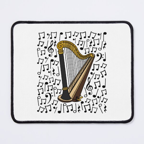 Item preview, Harp Musical Notes Harpist Music Teacher String Musician designed and sold by doodlerob.
