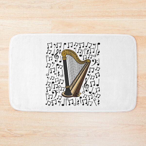 Item preview, Harp Musical Notes Harpist Music Teacher String Musician designed and sold by doodlerob.
