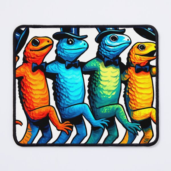 Item preview, Funny animals colorful dancing lizards reptiles vaudeville chorus line designed and sold by BigMRanch.