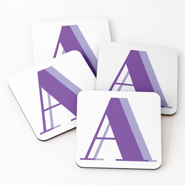 Item preview, Letter A in Purple – Cute Alphabet Initial Monogram Design designed and sold by Monika Howarth.