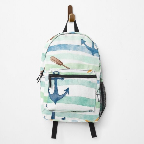 Item preview, Coastal Nautical Stripes with Anchors and Starfish designed and sold by rustyroofco.