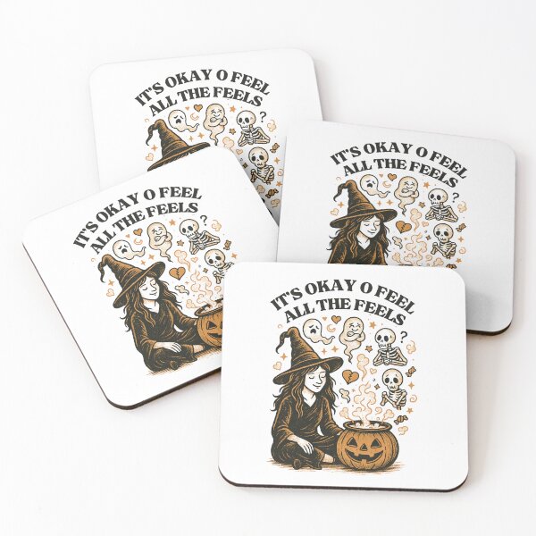 Item preview, It's Okay To Feel All The Feels, Halloween,  ABA Therapist, Speech Therapy, BCBA, Mental Health Halloween, RBT, AAC designed and sold by Orvista.