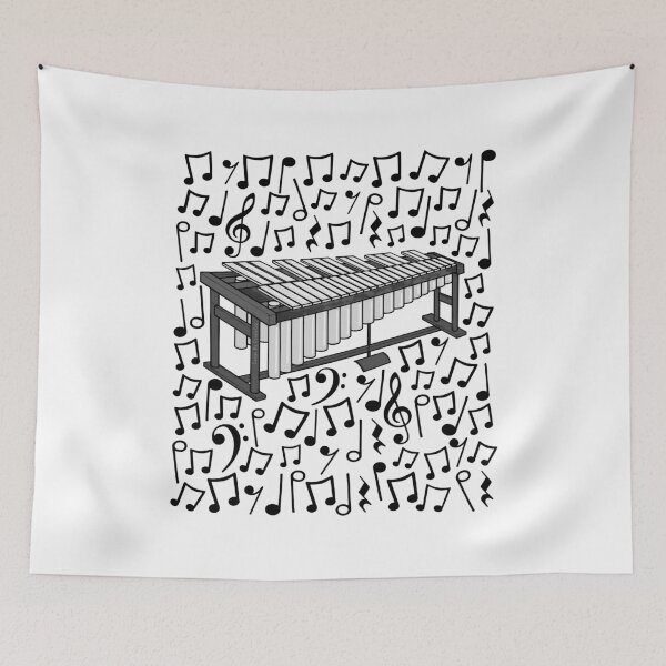 Item preview, Vibraphone Musical Notes Percussionist Percussion Teacher Musician designed and sold by doodlerob.