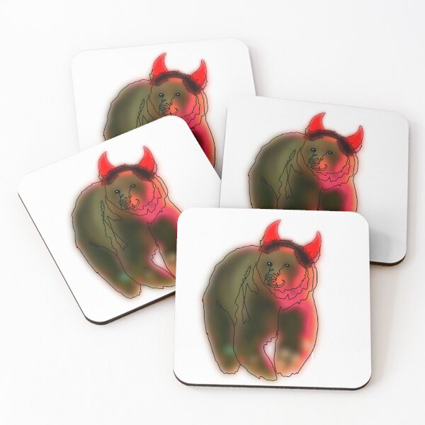 Item preview, Bear with Devil Horns – animalzinhats designed and sold by Ashley’sAnimalz.