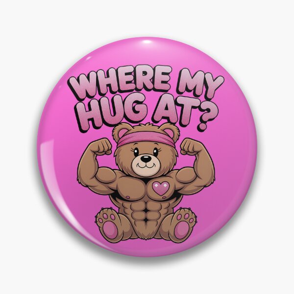 Item preview, Where My Hug At? – Buff Teddy Bear (Ravi the Ripped) designed and sold by LunaSpellStudio.