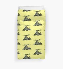 Combat helicopter Mi-24 Duvet Cover