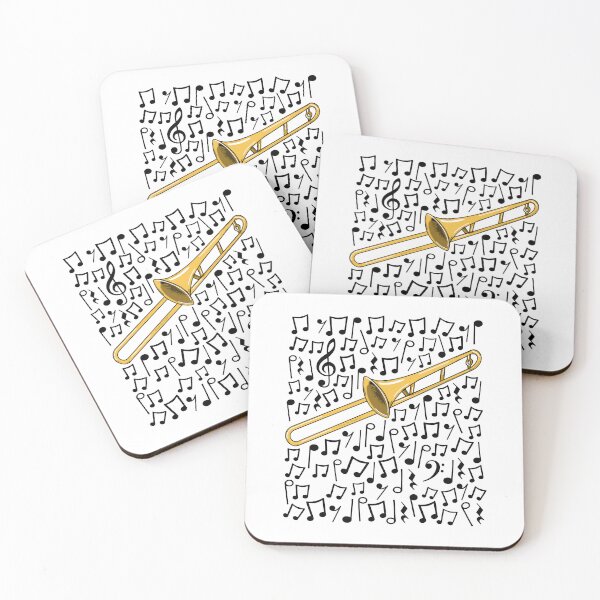 Item preview, Trombone Musical Notes Trombonist Brass Teacher Musician designed and sold by doodlerob.
