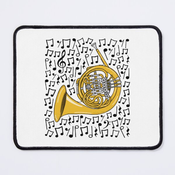Item preview, French Horn Musical Notes Hornist Brass Teacher Musician designed and sold by doodlerob.